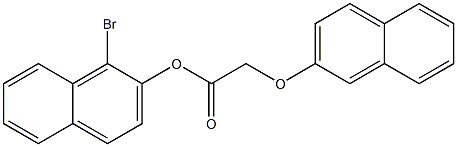 1-bromo-2-naphthyl 2-(2-naphthyloxy)acetate Struktur