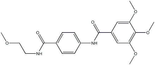 3,4,5-trimethoxy-N-(4-{[(2-methoxyethyl)amino]carbonyl}phenyl)benzamide Struktur