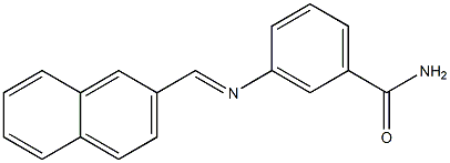 3-{[(E)-2-naphthylmethylidene]amino}benzamide Struktur