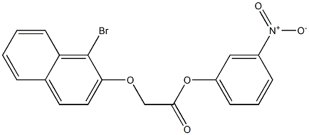 3-nitrophenyl 2-[(1-bromo-2-naphthyl)oxy]acetate Struktur