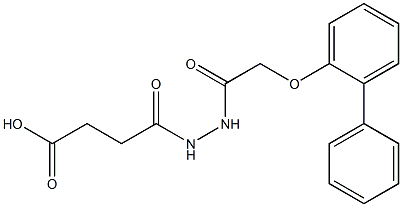 4-{2-[2-([1,1'-biphenyl]-2-yloxy)acetyl]hydrazino}-4-oxobutanoic acid Struktur