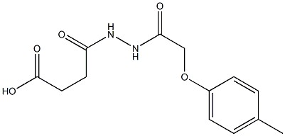 4-{2-[2-(4-methylphenoxy)acetyl]hydrazino}-4-oxobutanoic acid Struktur