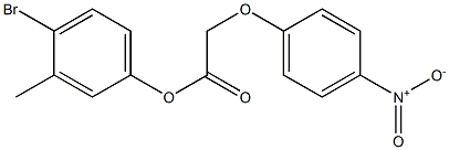 4-bromo-3-methylphenyl 2-(4-nitrophenoxy)acetate Struktur