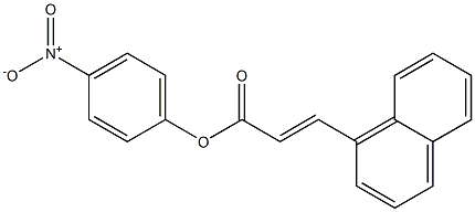 4-nitrophenyl (E)-3-(1-naphthyl)-2-propenoate Struktur