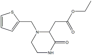 ethyl 2-[3-oxo-1-(2-thienylmethyl)-2-piperazinyl]acetate Struktur