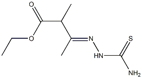 ethyl 3-[(E)-2-(aminocarbothioyl)hydrazono]-2-methylbutanoate Struktur