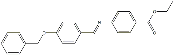 ethyl 4-({(E)-[4-(benzyloxy)phenyl]methylidene}amino)benzoate Struktur