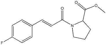 methyl 1-[(E)-3-(4-fluorophenyl)-2-propenoyl]-2-pyrrolidinecarboxylate Struktur