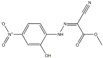 methyl 2-cyano-2-[(Z)-2-(2-hydroxy-4-nitrophenyl)hydrazono]acetate Struktur