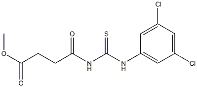 methyl 4-{[(3,5-dichloroanilino)carbothioyl]amino}-4-oxobutanoate Struktur