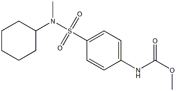 methyl 4-{[cyclohexyl(methyl)amino]sulfonyl}phenylcarbamate Struktur