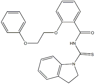 N-(2,3-dihydro-1H-indol-1-ylcarbothioyl)-2-(2-phenoxyethoxy)benzamide Struktur