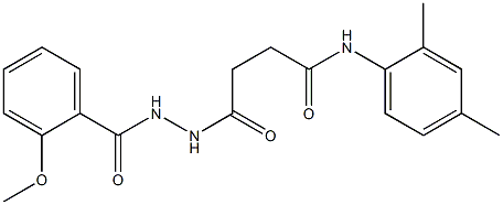 N-(2,4-dimethylphenyl)-4-[2-(2-methoxybenzoyl)hydrazino]-4-oxobutanamide Struktur