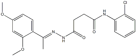 N-(2-chlorophenyl)-4-{2-[(E)-1-(2,4-dimethoxyphenyl)ethylidene]hydrazino}-4-oxobutanamide Struktur