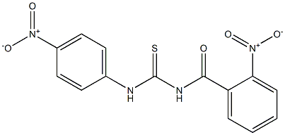 N-(2-nitrobenzoyl)-N'-(4-nitrophenyl)thiourea Struktur