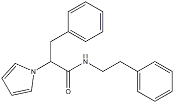 N-phenethyl-3-phenyl-2-(1H-pyrrol-1-yl)propanamide Struktur