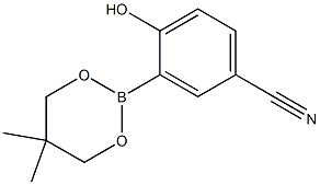 3-(5,5-Dimethyl-1,3,2-dioxaborinan-2-yl)-4-hydroxybenzonitril Struktur