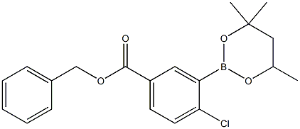 Benzyl 4-chloro-3-(4,4,6-trimethyl-1,3,2-dioxaborinan-2-yl)benzoate Struktur