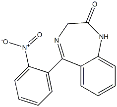 1,3-Dihydro-5-(2-nitrophenyl)-2H-1,4-benzodiazepin-2-one Struktur