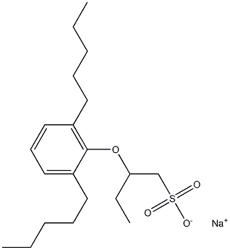 2-(2,6-Dipentylphenoxy)butane-1-sulfonic acid sodium salt Struktur