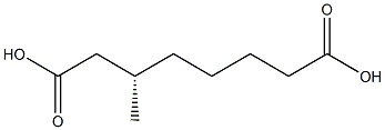 [S,(-)]-3-Methylsuberic acid Struktur