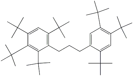 1-(2,3,4,6-Tetra-tert-butylphenyl)-3-(2,4,5-tri-tert-butylphenyl)propane Struktur