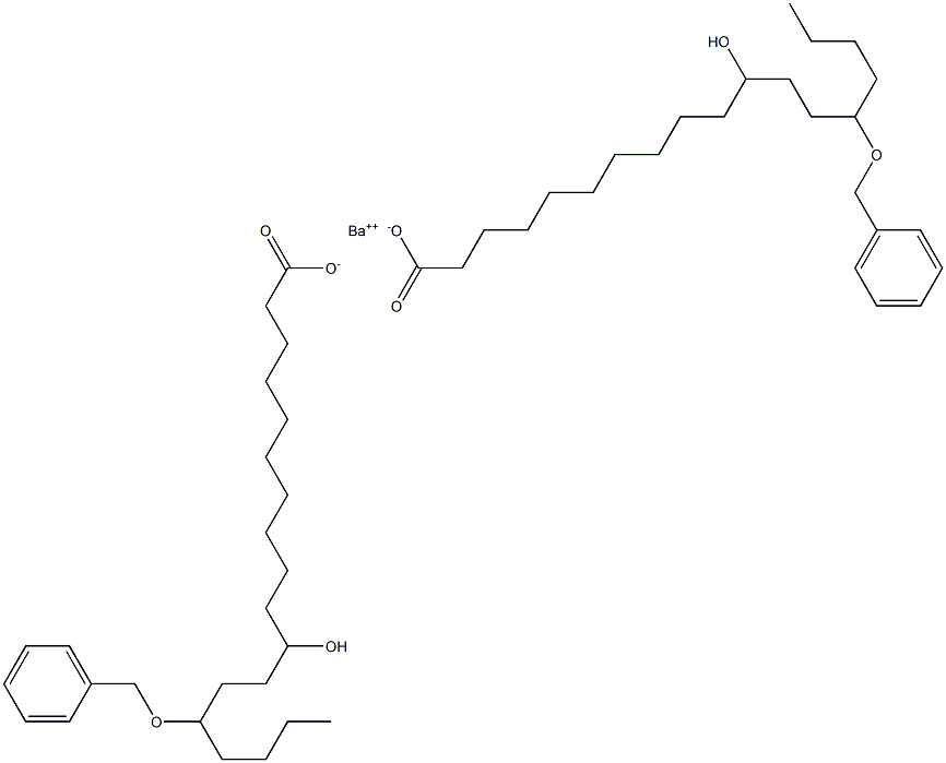 Bis(14-benzyloxy-11-hydroxystearic acid)barium salt Struktur