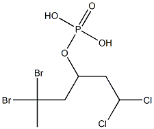 Phosphoric acid hydrogen (2,2-dibromopropyl)(3,3-dichloropropyl) ester Struktur