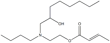 Crotonic acid 2-[N-butyl-N-(2-hydroxyoctyl)amino]ethyl ester Struktur