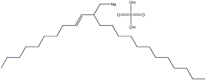 Sulfuric acid 2-(1-decenyl)tetradecyl=sodium ester salt Struktur