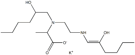 2-[N-(2-Hydroxyhexyl)-N-[2-(2-hydroxy-1-hexenylamino)ethyl]amino]propionic acid potassium salt Struktur