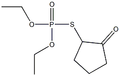 Thiophosphoric acid O,O-diethyl S-(2-oxocyclopentyl) ester Struktur