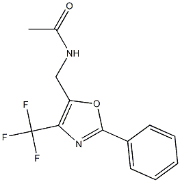 N-[2-Phenyl-4-(trifluoromethyl)oxazol-5-ylmethyl]acetamide Struktur