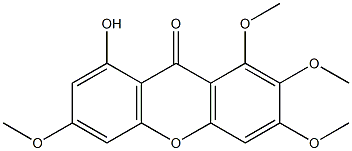 8-Hydroxy-1,2,3,6-tetramethoxyxanthone Struktur