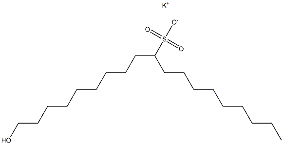 1-Hydroxynonadecane-10-sulfonic acid potassium salt Struktur