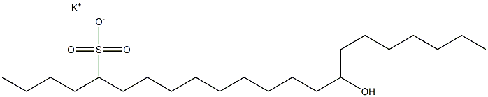 15-Hydroxydocosane-5-sulfonic acid potassium salt Struktur