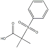 2-Methyl-2-phenylsulfonylpropanoic acid Struktur