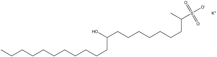 10-Hydroxyhenicosane-2-sulfonic acid potassium salt Struktur