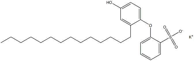 4'-Hydroxy-2'-tetradecyl[oxybisbenzene]-2-sulfonic acid potassium salt Struktur