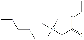 N-(Ethoxycarbonylmethyl)-N,N-dimethyl-1-hexanaminium Struktur