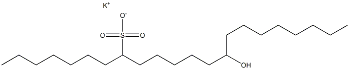 14-Hydroxydocosane-8-sulfonic acid potassium salt Struktur