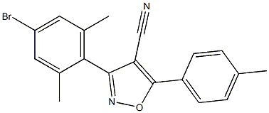 5-(4-Methylphenyl)-3-(4-bromo-2,6-dimethylphenyl)-isoxazole-4-carbonitrile Struktur