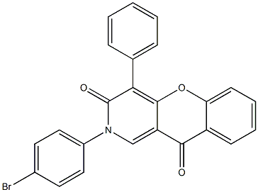 2-(4-Bromophenyl)-4-phenyl-2H-[1]benzopyrano[3,2-c]pyridine-3,10-dione Struktur