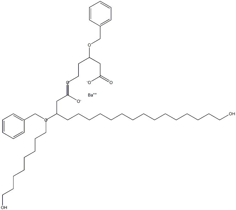 Bis(3-benzyloxy-18-hydroxystearic acid)barium salt Struktur