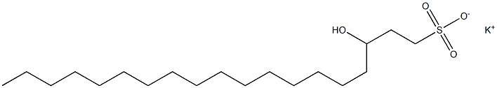 3-Hydroxynonadecane-1-sulfonic acid potassium salt Struktur