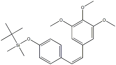 (Z)-4'-(tert-Butyldimethylsilyloxy)-3,4,5-trimethoxystilbene Struktur