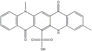 5,7,12,14-Tetrahydro-3,12-dimethyl-7,14-dioxoquino[2,3-b]acridine-6-sulfonic acid Struktur