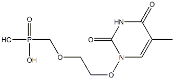 5-Methyl-1-[2-(phosphonomethoxy)ethoxy]uracil Struktur