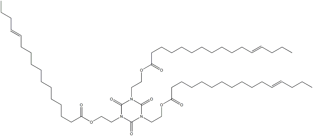 1,3,5-Tris[2-(12-hexadecenoyloxy)ethyl]hexahydro-1,3,5-triazine-2,4,6-trione Struktur