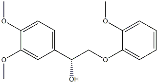 (R)-1-(3,4-Dimethoxyphenyl)-2-(2-methoxyphenoxy)ethanol Struktur